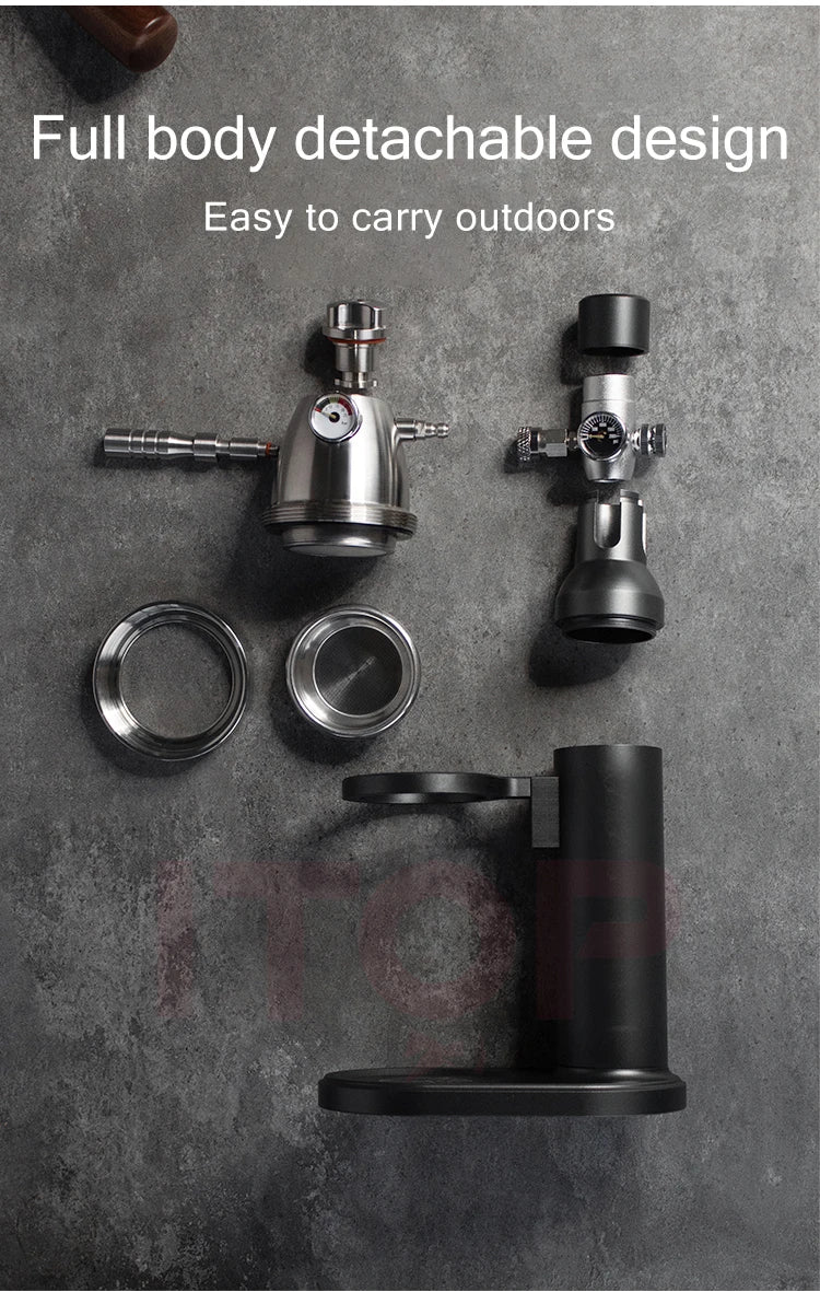 ITOP Pneumatic Coffee Machine Portable Manual Home Outdoor Air Pump Air Pressure Extraction Espresso Semi-automatic Coffee Maker