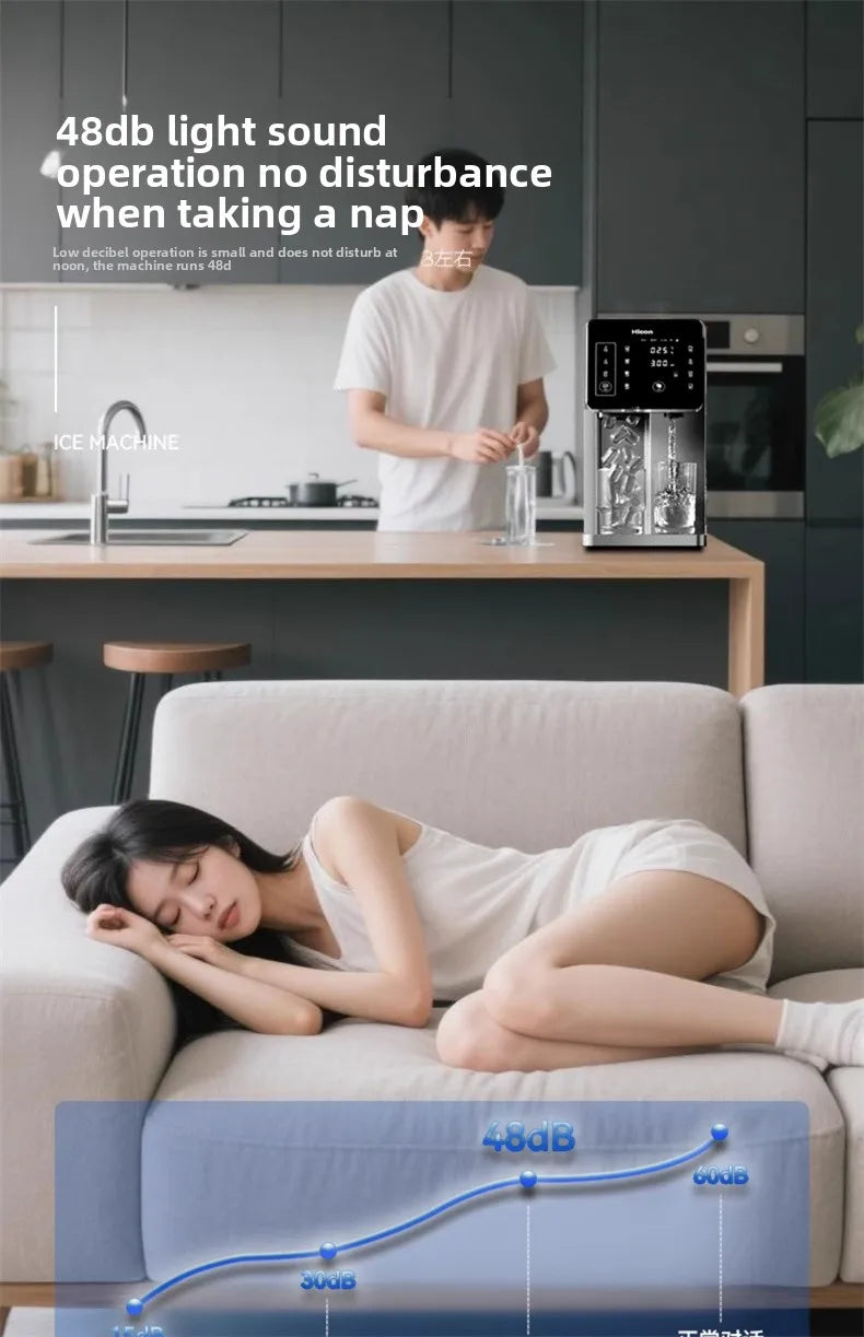 3-in-1 Ice Maker & Water Dispenser: Countertop Home Appliance with Instant Heating/Cooling, Large Capacity, Energy Saving