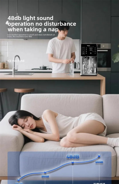 3-in-1 Ice Maker & Water Dispenser: Countertop Home Appliance with Instant Heating/Cooling, Large Capacity, Energy Saving