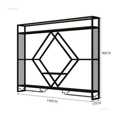 Metal Wall Bar Shelves with Wine Rack – Liquor Bottle Storage Holder for Kitchen, Dining Room & Home Bar Décor