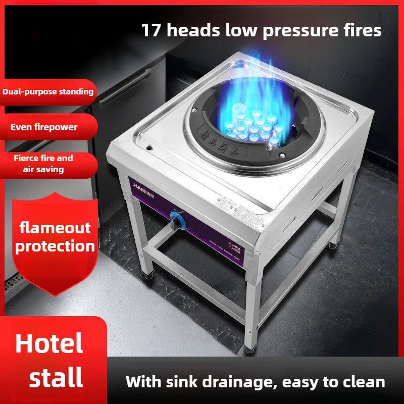 Home Fierce Fire Stove Gas Cooktop Commercial Single Burner Medium and High Pressure Liquefied Gas Stove Energy-saving Gas Hob