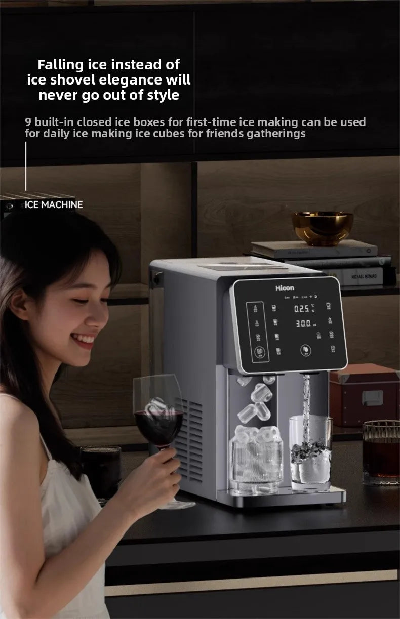 3-in-1 Ice Maker & Water Dispenser: Countertop Home Appliance with Instant Heating/Cooling, Large Capacity, Energy Saving