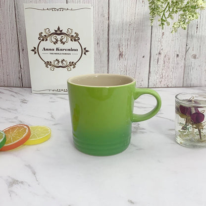 6-Piece Rainbow Ceramic Cup Set – Le Creuset Style Coffee & Milk Cups for Home or Travel