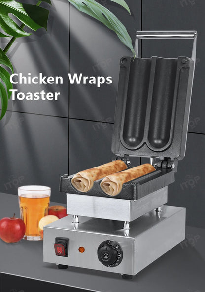 ITOP CWT Barbecue Burrito Machine Chicken Burrito Maker Snack Stall Equipment Cooked Food Heating and Insulation Machine 60-300℃
