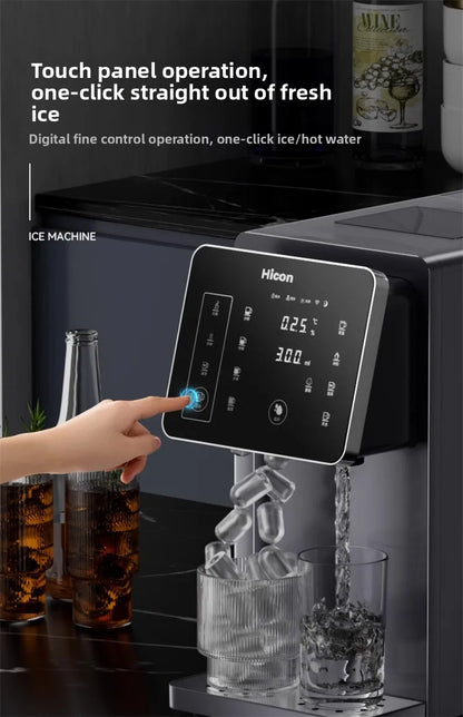 3-in-1 Ice Maker & Water Dispenser: Countertop Home Appliance with Instant Heating/Cooling, Large Capacity, Energy Saving