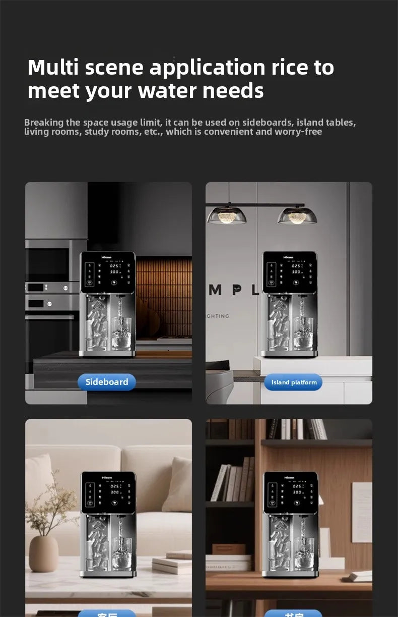 3-in-1 Ice Maker & Water Dispenser: Countertop Home Appliance with Instant Heating/Cooling, Large Capacity, Energy Saving