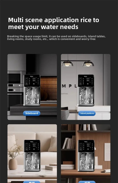 3-in-1 Ice Maker & Water Dispenser: Countertop Home Appliance with Instant Heating/Cooling, Large Capacity, Energy Saving