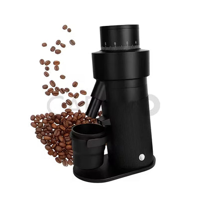 CAFOVO Q64 Espresso Grinder – 64mm Flat Burr, 3200RPM, Plasma Anti-Static, Single Dose