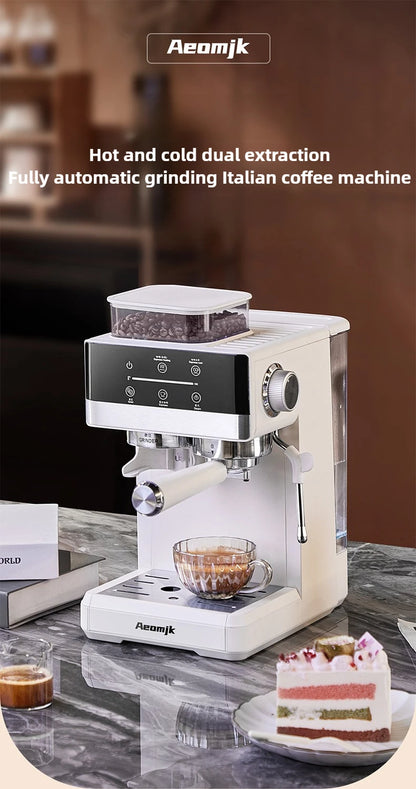 Hot and Cold Dual Extraction and Grinding Italian Coffee Machine Portable Automatic Home Smart Coffee Machine Coffee Grinder