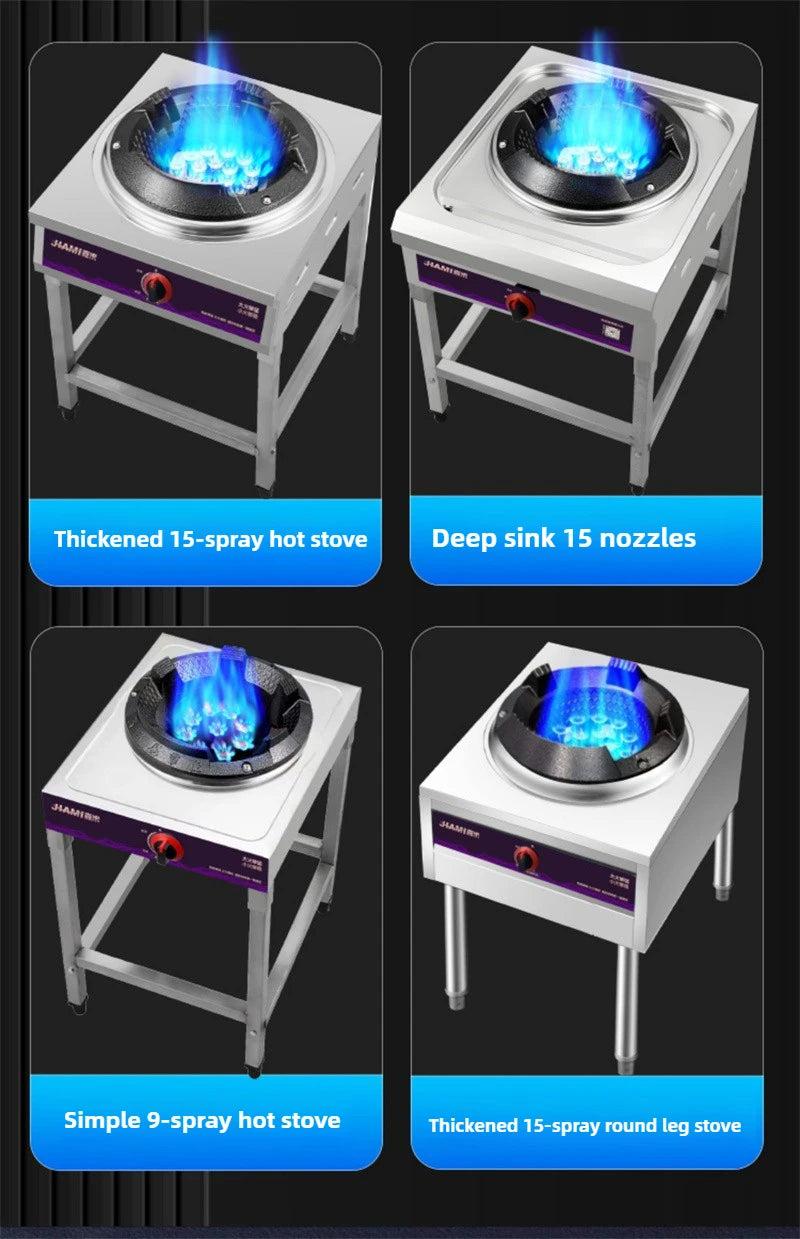 Home Fierce Fire Stove Gas Cooktop Commercial Single Burner Medium and High Pressure Liquefied Gas Stove Energy-saving Gas Hob