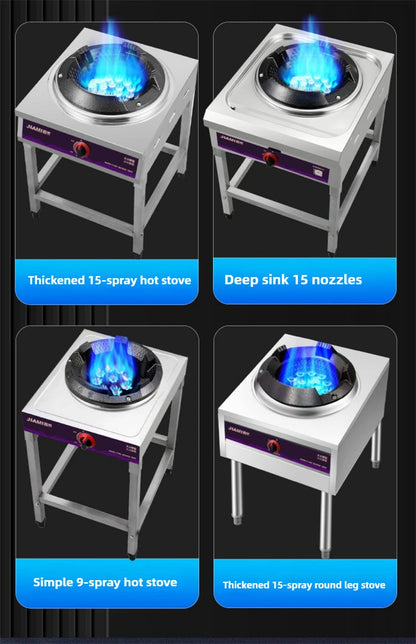 Home Fierce Fire Stove Gas Cooktop Commercial Single Burner Medium and High Pressure Liquefied Gas Stove Energy-saving Gas Hob