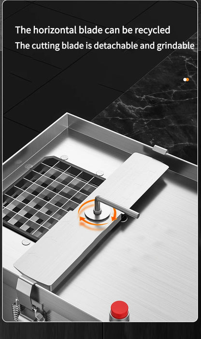 Electric Cube Cutting Machine – Automatic Dicer for Potatoes, Onions, Carrots, Fruits & Vegetables