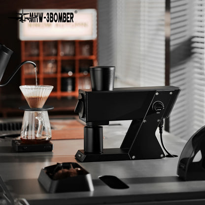 MHW-3BOMBER F74 Electric Grinder – 74mm Ti Flat Burr, 90-Step Stepless Espresso to French Press
