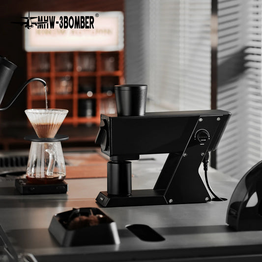 MHW-3BOMBER F74 Electric Grinder – 74mm Ti Flat Burr, 90-Step Stepless Espresso to French Press
