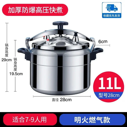 50L Commercial Pressure Cooker Thickened Large Capacity Gas Induction Cooker Universal Explosion-proof Household Pressure Cooker