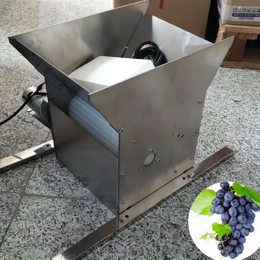 Stainless Steel Electric Grape Crusher Blueberry Mulberry Fruits Juice Press Crusher Red Wine Brewing Grape Crushing Machine