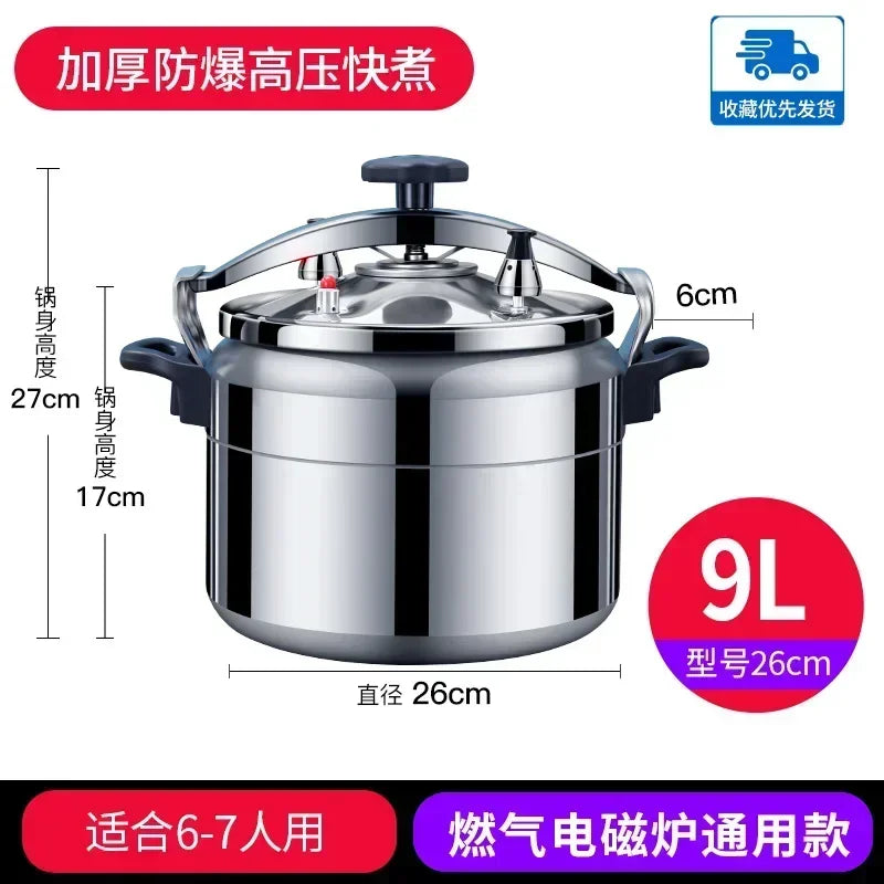 50L Commercial Pressure Cooker Thickened Large Capacity Gas Induction Cooker Universal Explosion-proof Household Pressure Cooker