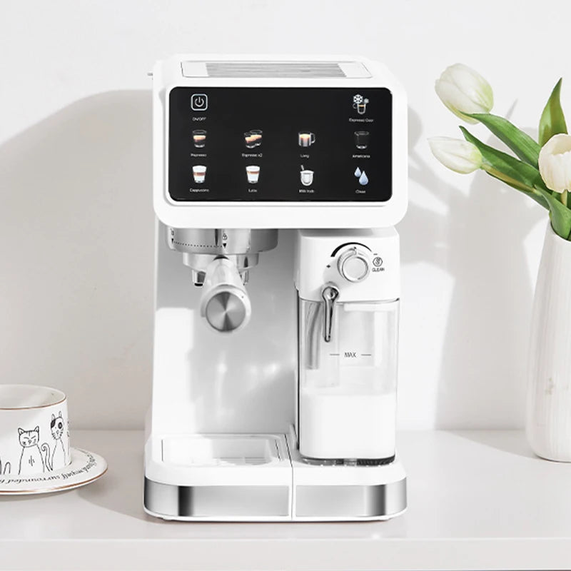 Italian Espresso Machine Household High-pressure Automatic Milk Foam Making Intelligent Color Screen Integrated Coffee Machine