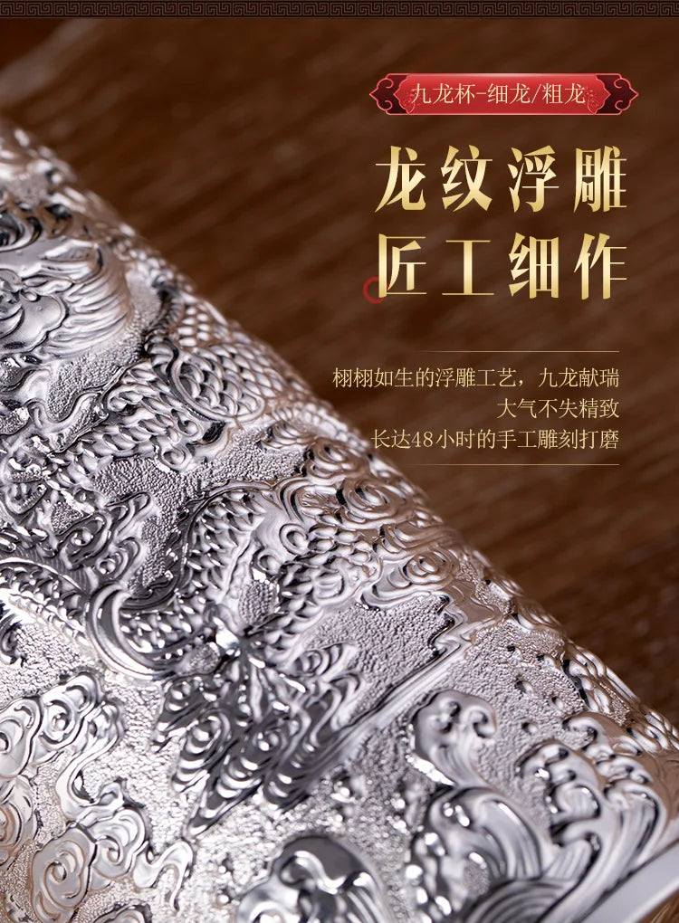 Teapot Thermos Inner Wall Sterling Silver S999 350-600ml Thermos Mug Stainless Steel Tumbler Thermos Travel Coffee Mug