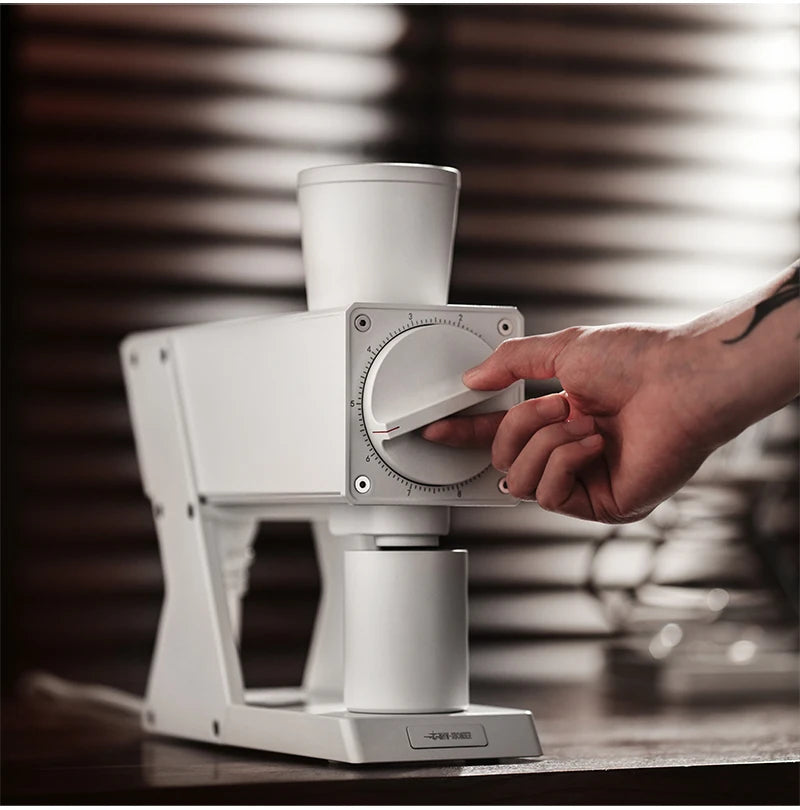 MHW-3BOMBER F74 Electric Grinder – 74mm Ti Flat Burr, 90-Step Stepless Espresso to French Press