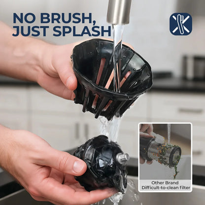 ROUNY Cold Press Extractor with Filter-Free, Easy Clean Electric Fruit Slow Juicer Machine with Large Feed Caliber,  Black