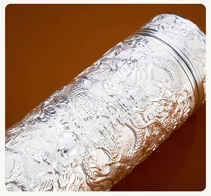 Teapot Thermos Inner Wall Sterling Silver S999 350-600ml Thermos Mug Stainless Steel Tumbler Thermos Travel Coffee Mug