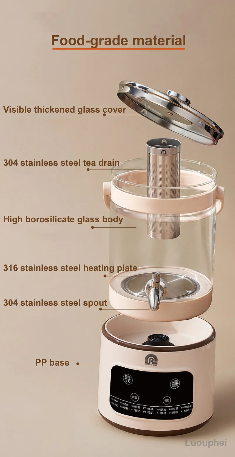 3L Electric Smart Tea Brewer – Large-Capacity Thermostatic Kettle with Faucet for Office, Fruit Tea & Commercial Use