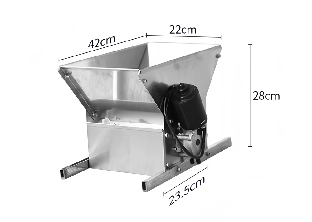 Stainless Steel Electric Grape Crusher Blueberry Mulberry Fruits Juice Press Crusher Red Wine Brewing Grape Crushing Machine