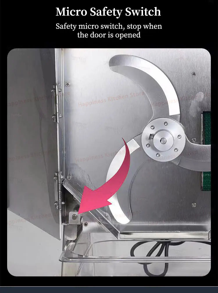 Commercial Vegetable Cutter Stainless Steel Multifunctional Fruit Slicer With Pure Copper Motor 200kg/h Restaurant Equipment