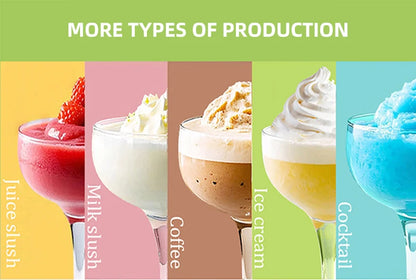 Small Soft Drink Ice Cream Machine 1.8L Slush Machine Countertop Beverage Smoothie Machine Portable Automatic Cold Drink
