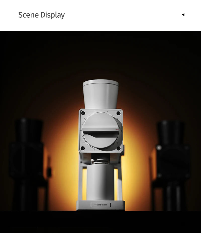 MHW-3BOMBER F74 Electric Grinder – 74mm Ti Flat Burr, 90-Step Stepless Espresso to French Press