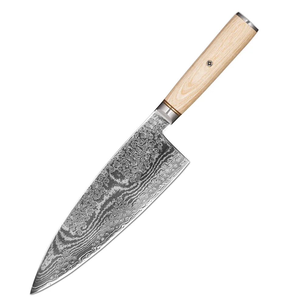 Extra Sharpness Blade Damascus Steel Powder Core S35VN 62-64 Hardness Kitchen Chef Knife