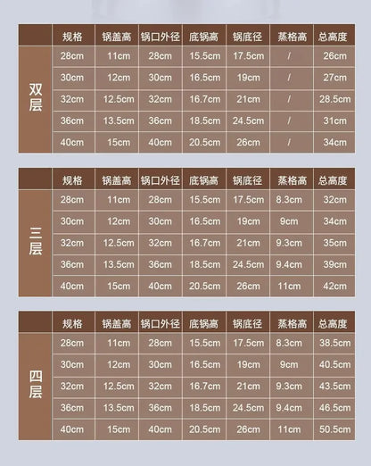 316 stainless steel steamer household food grade thickened soup pot steamed steamed buns four-layer induction cooker universal