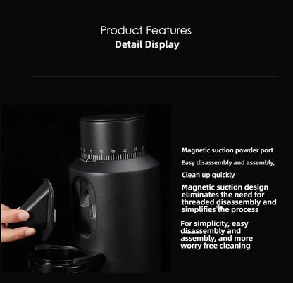 LX T64 Variable Speed Coffee Bean Grinder Machine 64mm Flat Burr Espresso Coffee Grinder Single Dose Grinder Miller