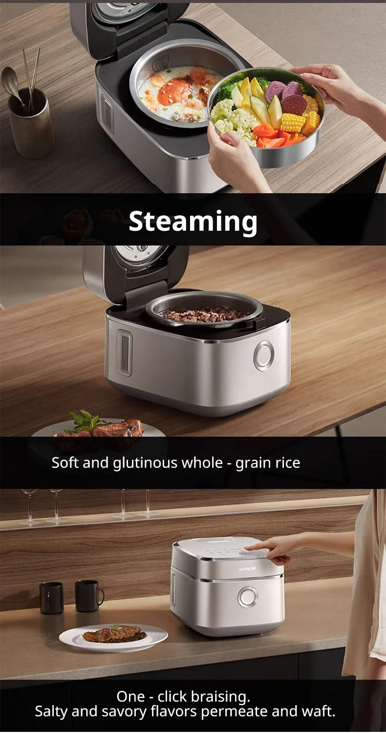 Joyoung Rice Cooker 4L Multifunctional Porridge Multigrain Rice Soup 1300W Fast Heating Cooker No Coated Stainless Steel Liner