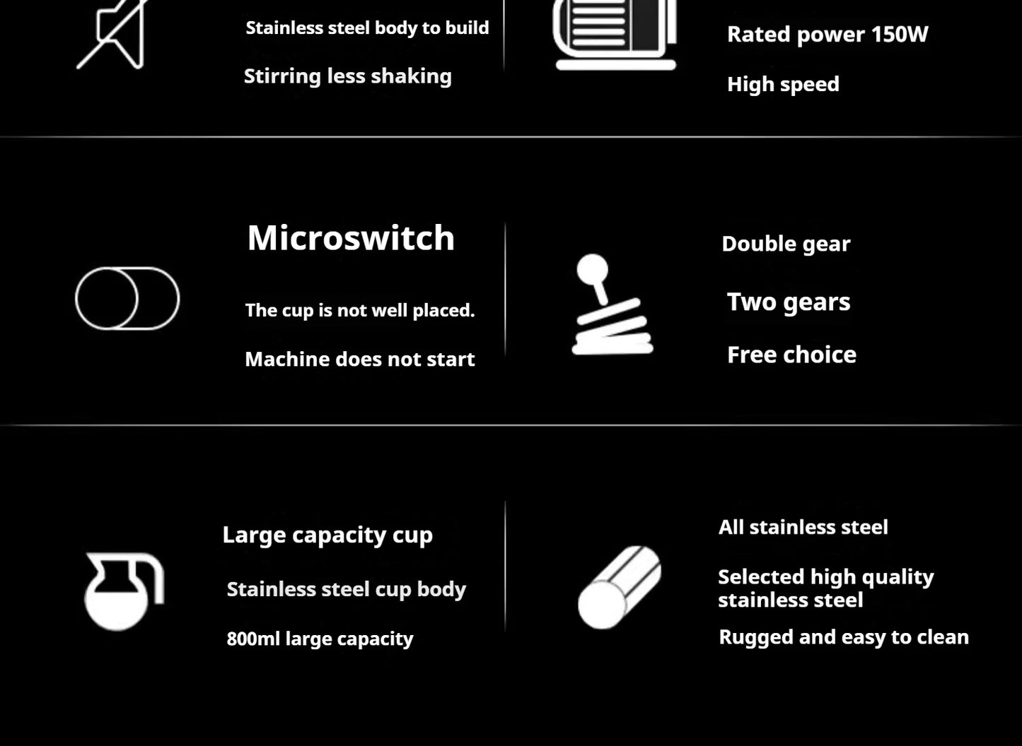 OneHappy Stainless Steel Milkshake Machine – Commercial Pearl Milk Tea & Milk Frothing Blender for Restaurants & Cafés