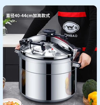 50L Commercial Pressure Cooker Thickened Large Capacity Gas Induction Cooker Universal Explosion-proof Household Pressure Cooker