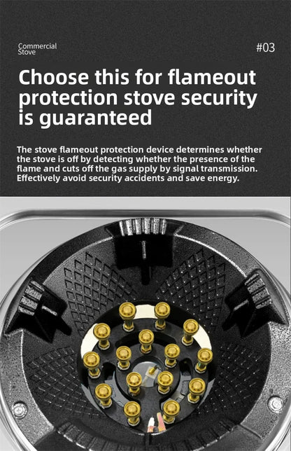 Home Fierce Fire Stove Gas Cooktop Commercial Single Burner Medium and High Pressure Liquefied Gas Stove Energy-saving Gas Hob