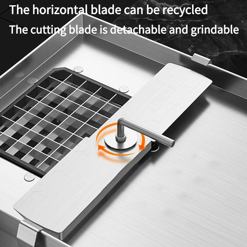 Electric Cube Cutting Machine – Automatic Dicer for Potatoes, Onions, Carrots, Fruits & Vegetables