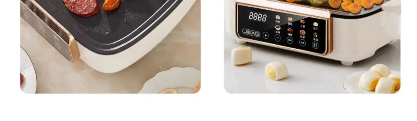 4-Layer Electric Steamer – Multi-Function Large-Capacity Cooker with Timer