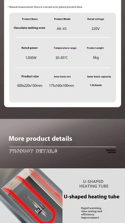 Singwinner Electric Chocolate Tempering Machine – 2/3-Tank Chocolate Melting & Cascade Warmer for Home Kitchens