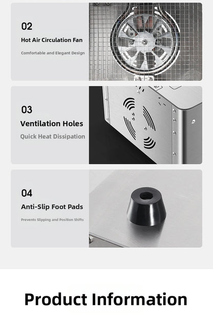 Commercial 5-Layer Stainless Steel Dehydrator with Digital Temperature Control
