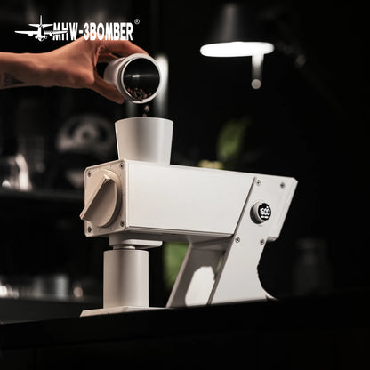 MHW-3BOMBER F74 Electric Grinder – 74mm Ti Flat Burr, 90-Step Stepless Espresso to French Press