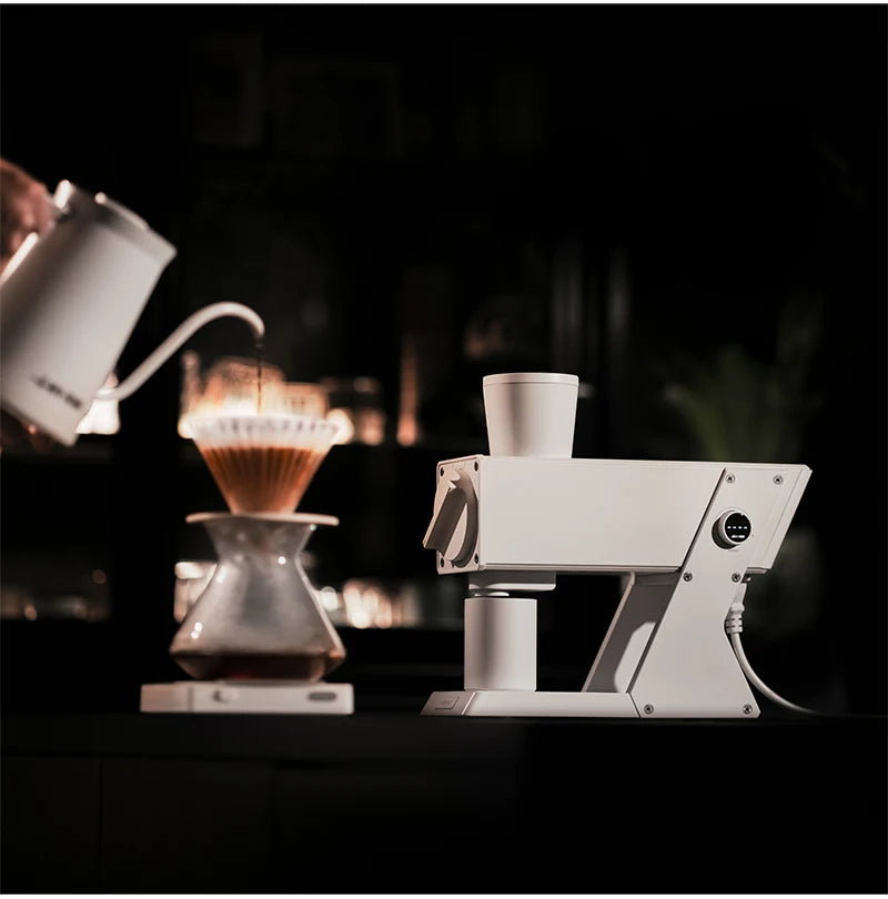 MHW-3BOMBER F74 Electric Grinder – 74mm Ti Flat Burr, 90-Step Stepless Espresso to French Press