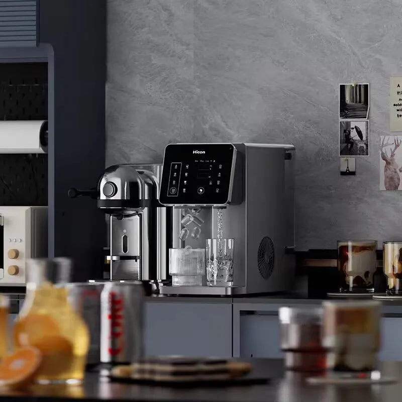 3-in-1 Ice Maker & Water Dispenser: Countertop Home Appliance with Instant Heating/Cooling, Large Capacity, Energy Saving