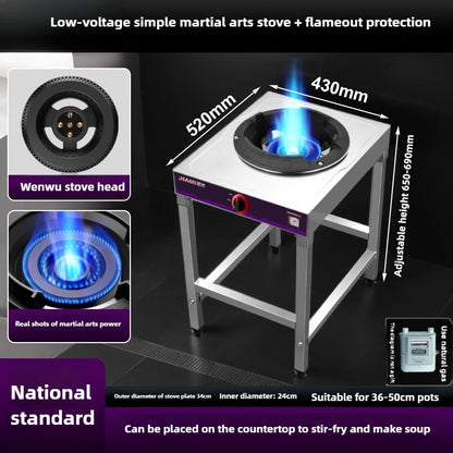 Home Fierce Fire Stove Gas Cooktop Commercial Single Burner Medium and High Pressure Liquefied Gas Stove Energy-saving Gas Hob