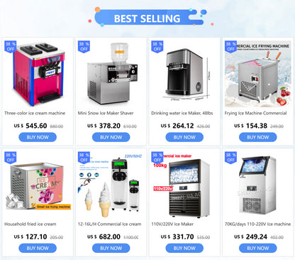 Mini Snowflake Ice Maker & Shaver Machine – Korean Bingsu Snow Ice Machine for Home & Café Use