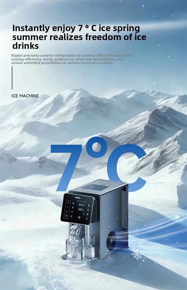 3-in-1 Ice Maker & Water Dispenser: Countertop Home Appliance with Instant Heating/Cooling, Large Capacity, Energy Saving