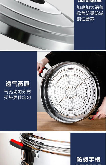Commercial breakfast shop Multifunctional Stainless Steel Electric Steamer, new style Large Capacity, steamed buns