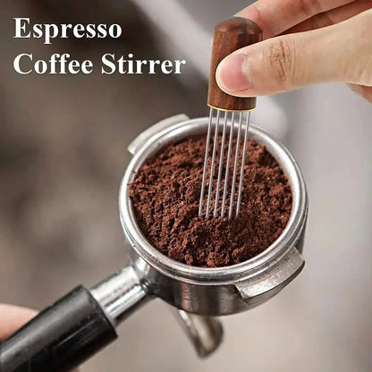 Espresso Coffee Press with Scale Constant Adjustment,Powdering Needle ,Powder Receiving Ring Coffee Press Mat Coffee Accessories